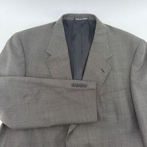 Kilburne and Finch Mens Blazer Jacket Gray‎ Wool Polyester Blend Size 46L